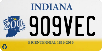 IN license plate 909VEC
