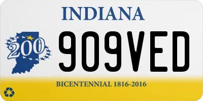 IN license plate 909VED