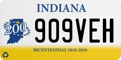 IN license plate 909VEH