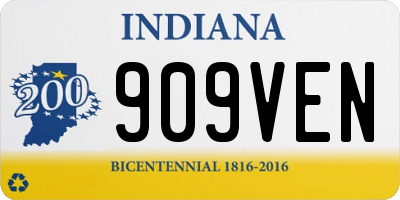 IN license plate 909VEN