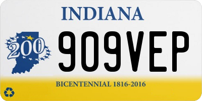 IN license plate 909VEP