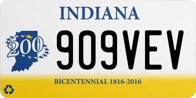 IN license plate 909VEV