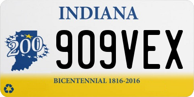 IN license plate 909VEX