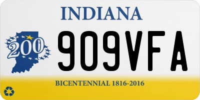 IN license plate 909VFA