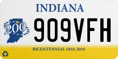 IN license plate 909VFH