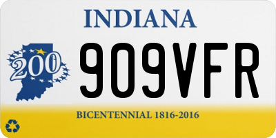 IN license plate 909VFR