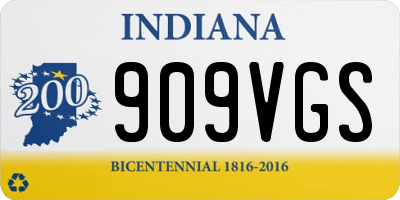IN license plate 909VGS
