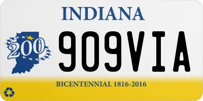 IN license plate 909VIA