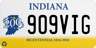 IN license plate 909VIG