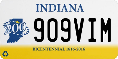 IN license plate 909VIM