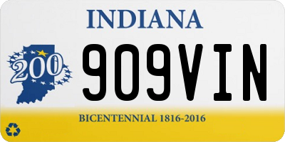 IN license plate 909VIN