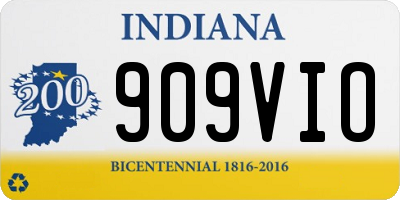 IN license plate 909VIO