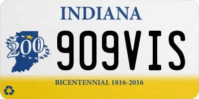 IN license plate 909VIS