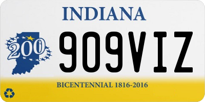 IN license plate 909VIZ