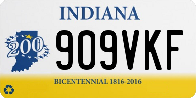 IN license plate 909VKF