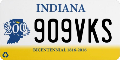 IN license plate 909VKS