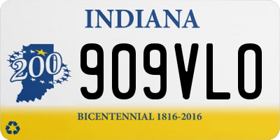 IN license plate 909VLO