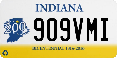 IN license plate 909VMI