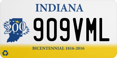 IN license plate 909VML