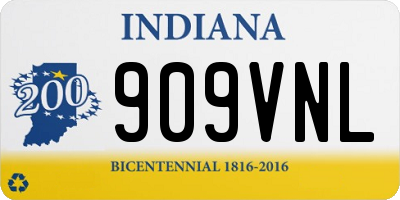 IN license plate 909VNL
