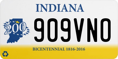 IN license plate 909VNO