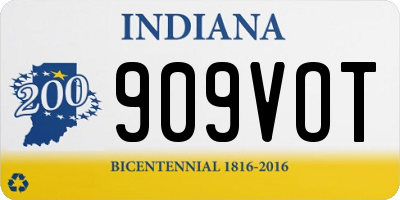 IN license plate 909VOT