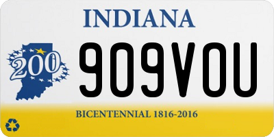 IN license plate 909VOU