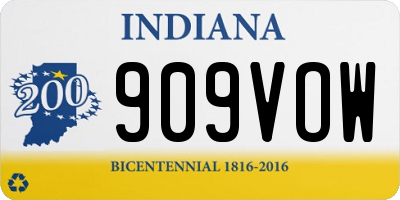 IN license plate 909VOW