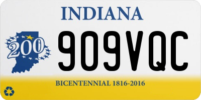 IN license plate 909VQC