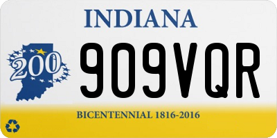 IN license plate 909VQR