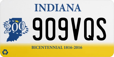 IN license plate 909VQS