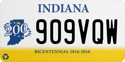IN license plate 909VQW