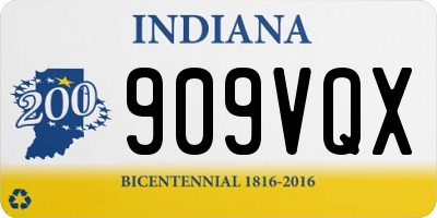 IN license plate 909VQX
