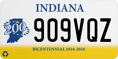 IN license plate 909VQZ