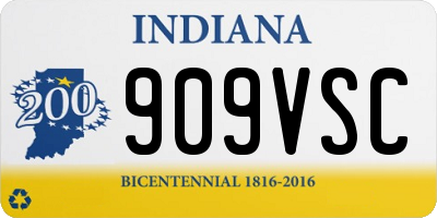 IN license plate 909VSC
