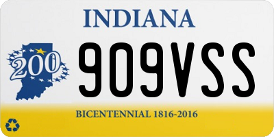 IN license plate 909VSS