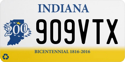 IN license plate 909VTX