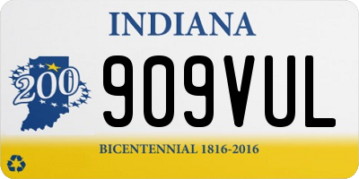 IN license plate 909VUL