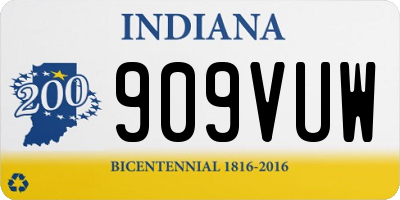 IN license plate 909VUW