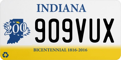 IN license plate 909VUX