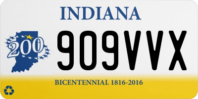 IN license plate 909VVX