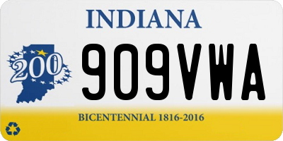 IN license plate 909VWA
