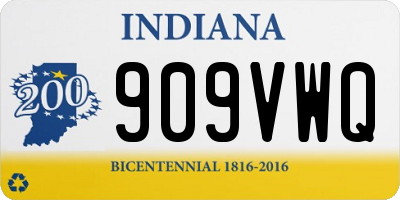 IN license plate 909VWQ