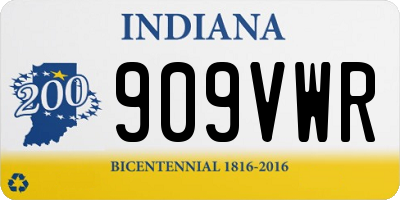 IN license plate 909VWR