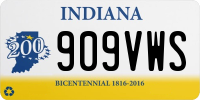 IN license plate 909VWS
