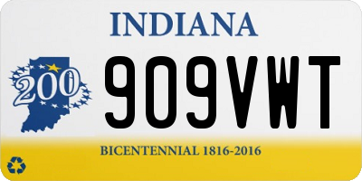 IN license plate 909VWT