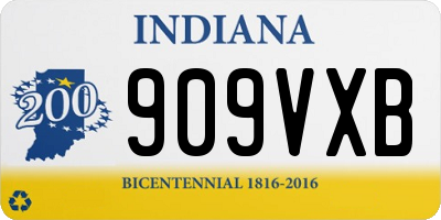 IN license plate 909VXB