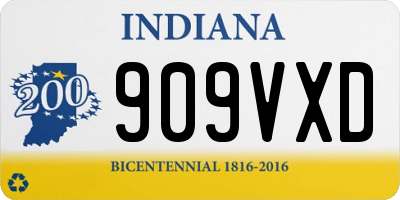 IN license plate 909VXD
