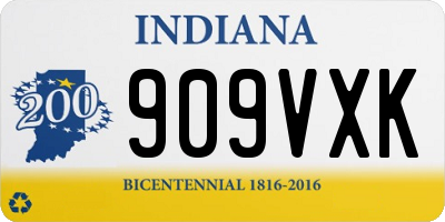IN license plate 909VXK