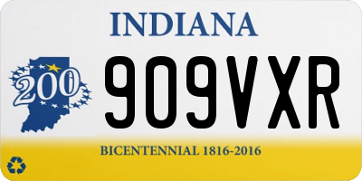 IN license plate 909VXR
